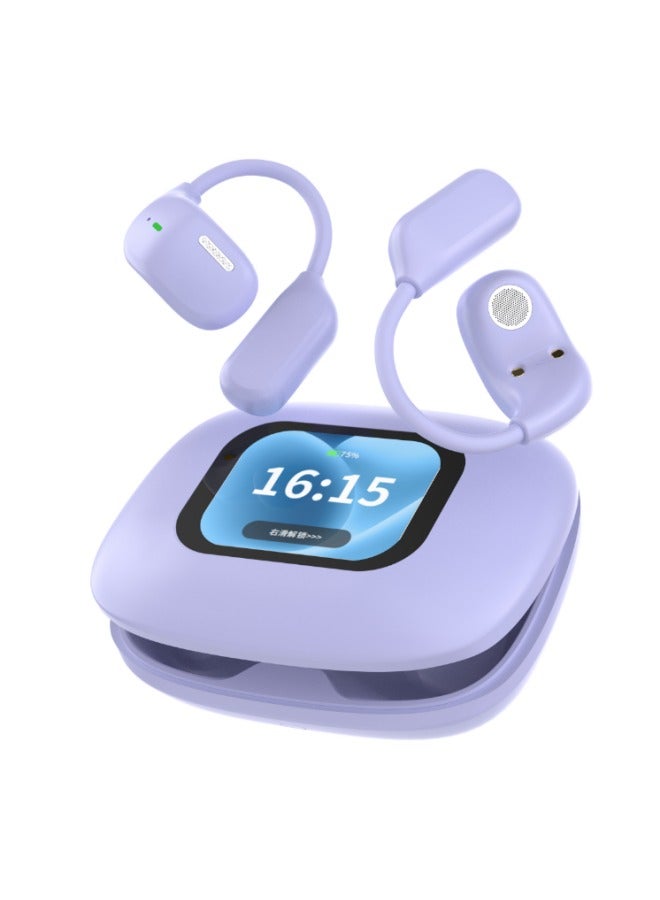 أبلينم سماعات أذن مزودة بتقنية الذكاء الاصطناعي للترجمة الفورية، سماعات أذن مفتوحة، شاشة لمس LCD، مترجم فوري لـ 134 لغة ولهجة، بلوتوث 5.3، سماعات أذن للترجمة الفورية للاجتماعات والسفر - Image 1